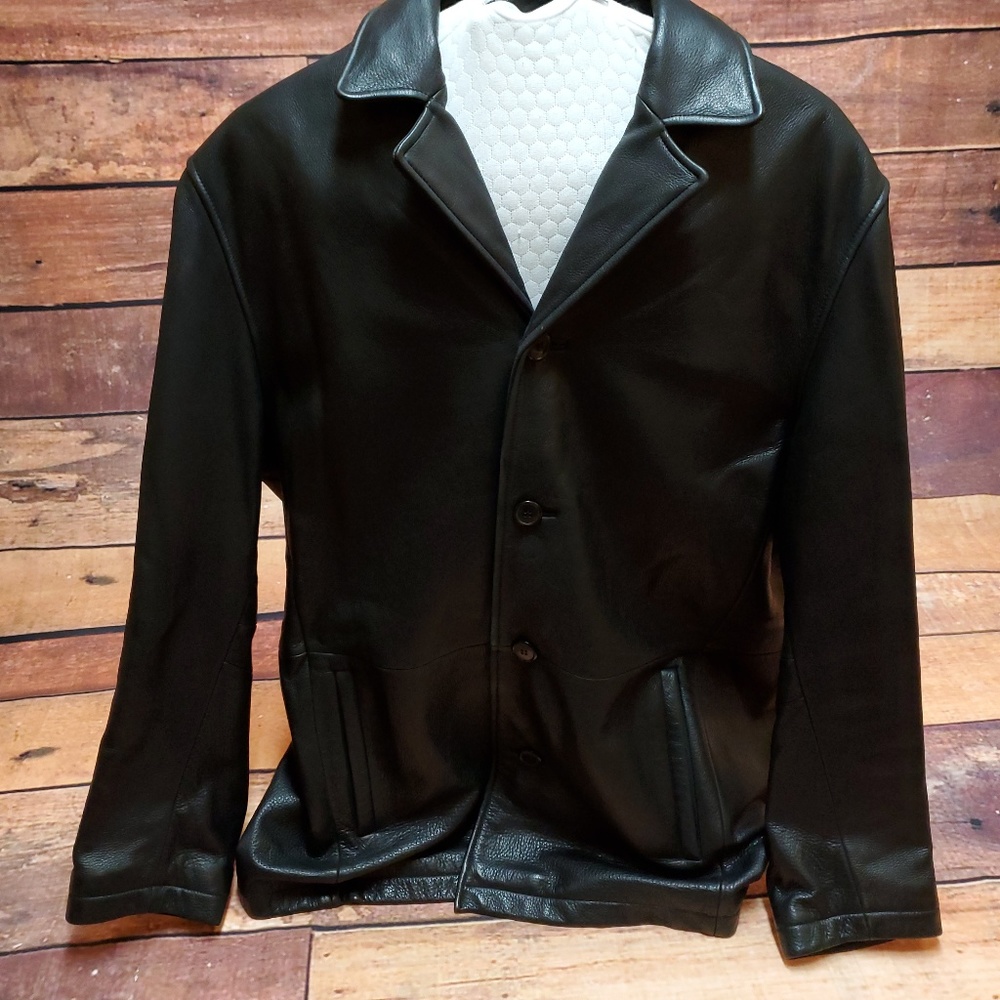 Reilly Olmes Collection 100% Leather Sz L Coat
